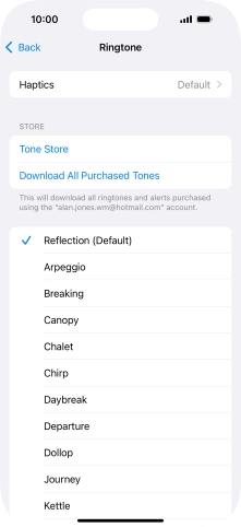 Press the required ring tones to hear them.