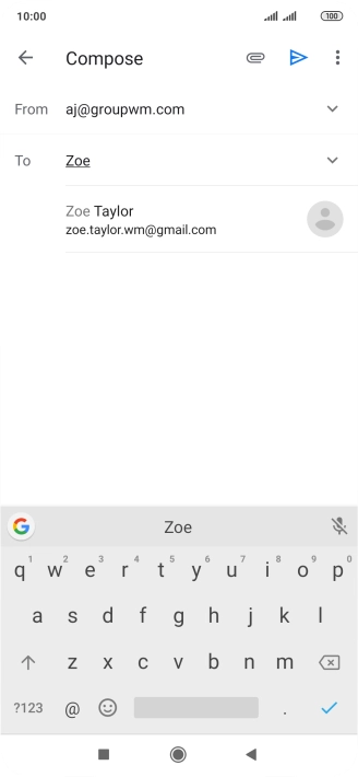 Press the required contact. Press the required contact.