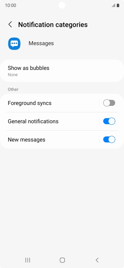 Press New messages.