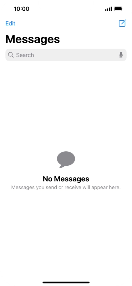 Press the new message icon. Press the new message icon.