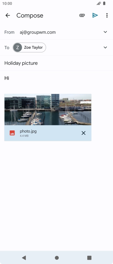 Press the send icon.