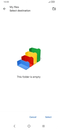 To create a new folder, press the new folder icon and follow the instructions on the screen to create a new folder. To create a new folder, press the new folder icon and follow the instructions on the screen to create a new folder.