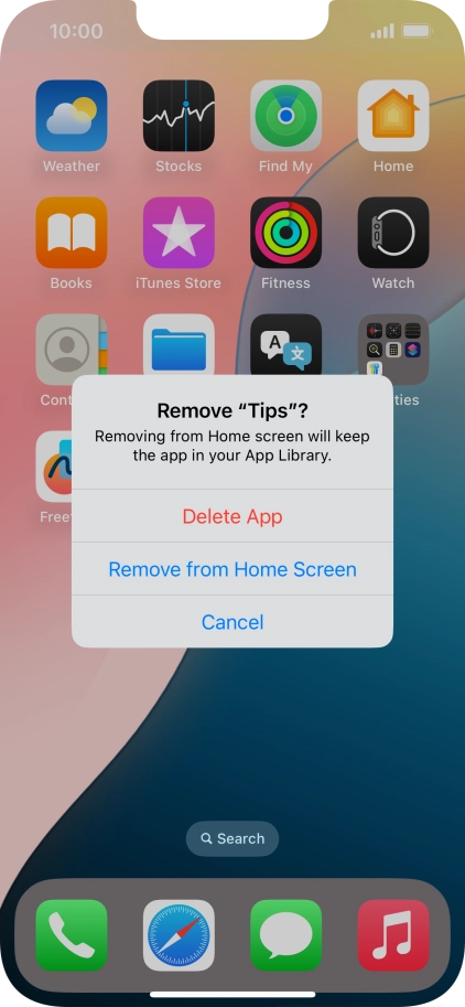 Press Delete App.