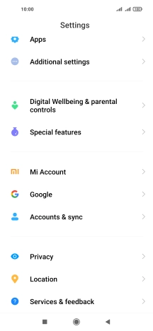 Press Accounts & sync. Press Accounts & sync.