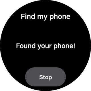 Press Stop when you've found your phone.