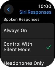 Press the required setting. Press the required setting.
