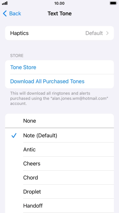 Press the required message tones to hear them.