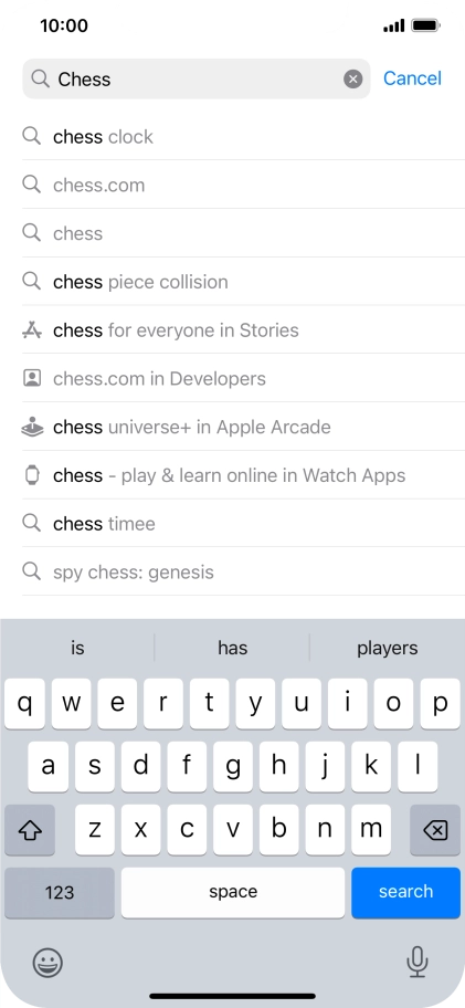 Press search.