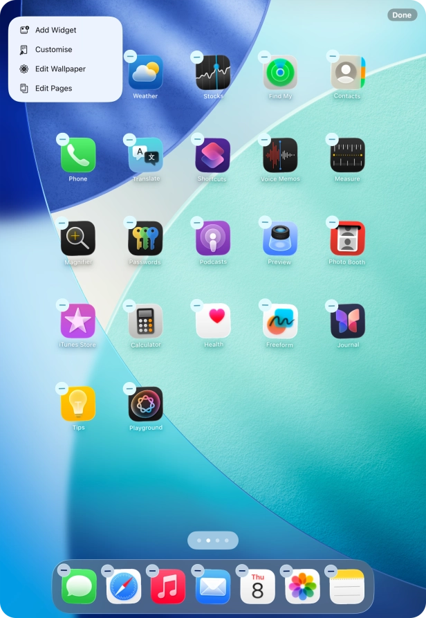 Press Add Widget.