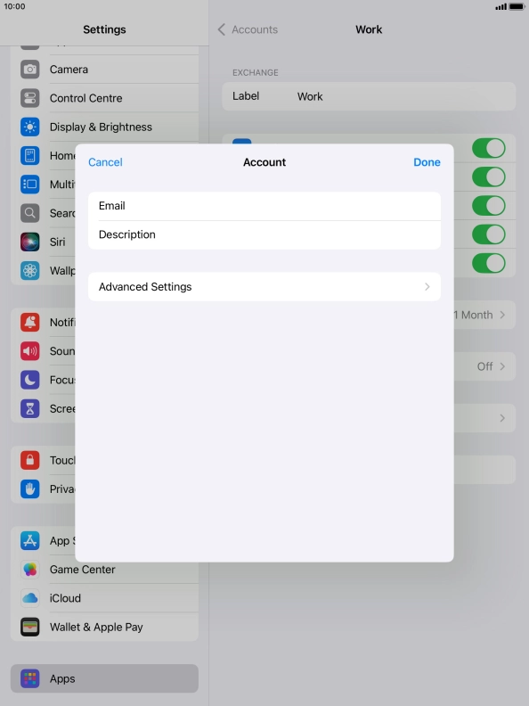 Press Advanced Settings.