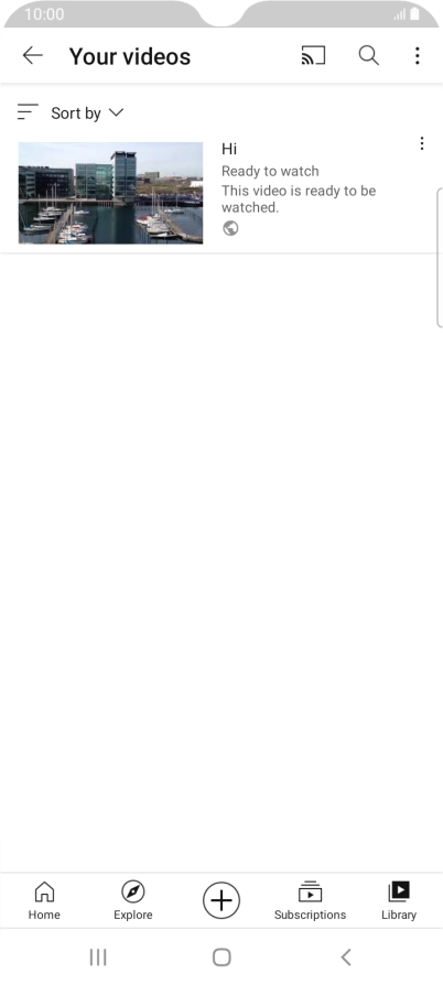 Press the search icon. Press the search icon.