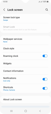 Press Screen lock type. Press Screen lock type.