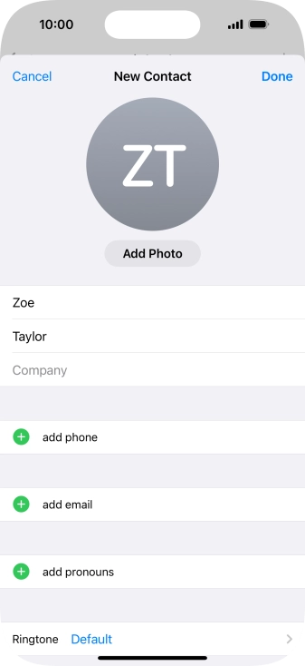 Press add phone.