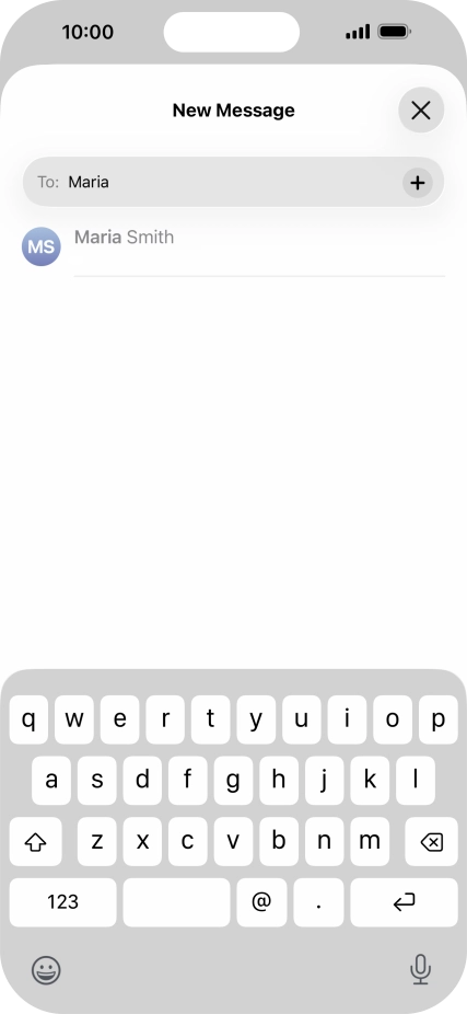 Press the required contact. Press the required contact.