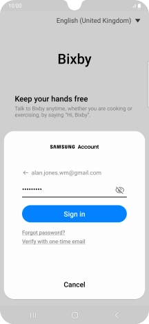 Press Sign in.