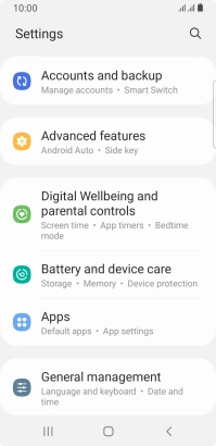 Press Battery and device care.