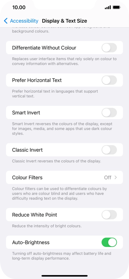 Press the indicator next to 