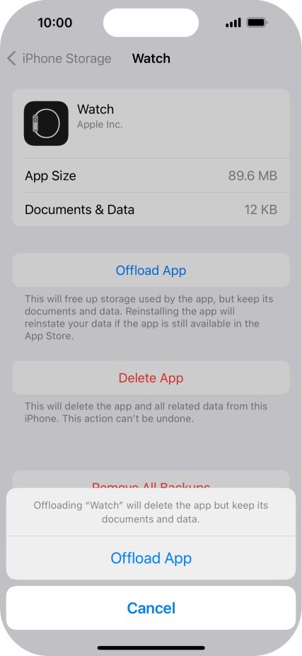 Press Offload App.