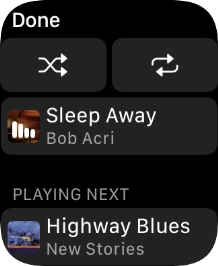Press the shuffle icon. Press the shuffle icon.