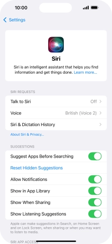 Press Talk to Siri.