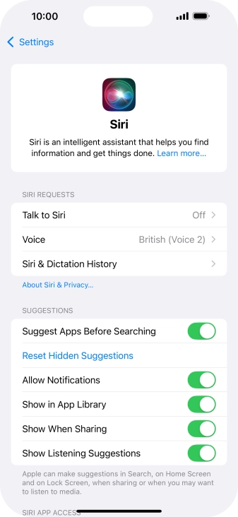 Press Talk to Siri.