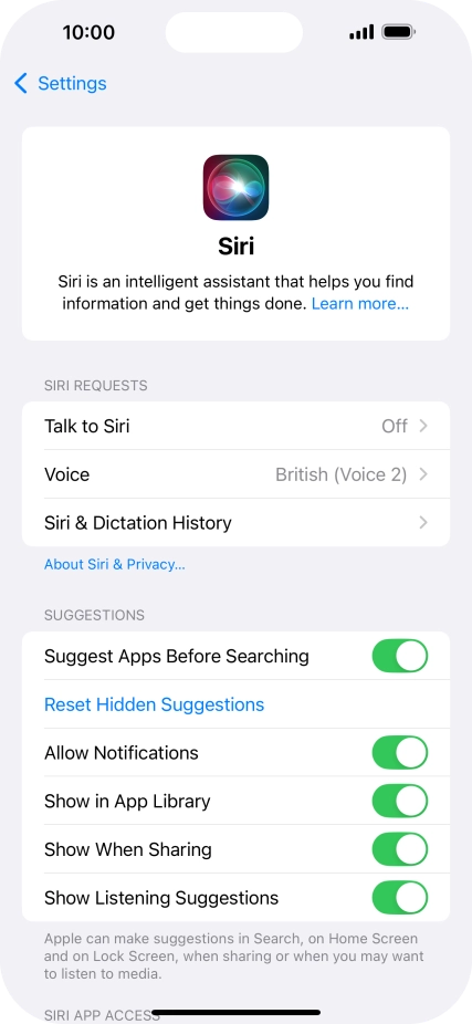 Press Talk to Siri.