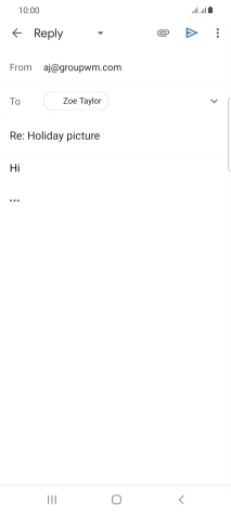 Press the send icon. Press the send icon.