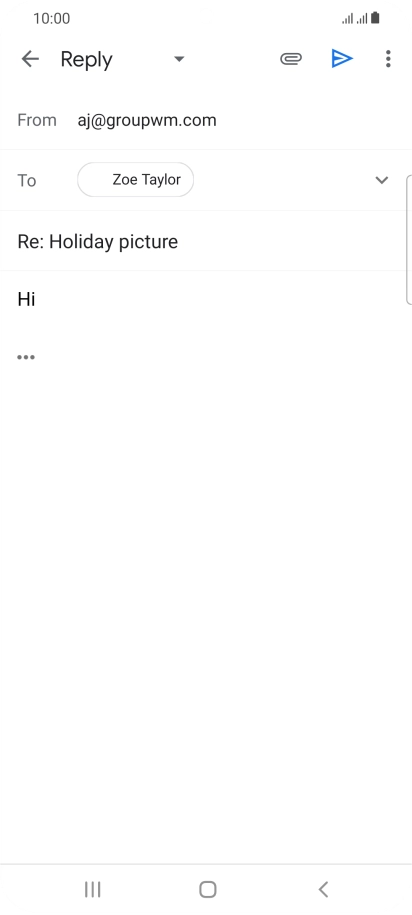 Press the send icon. Press the send icon.