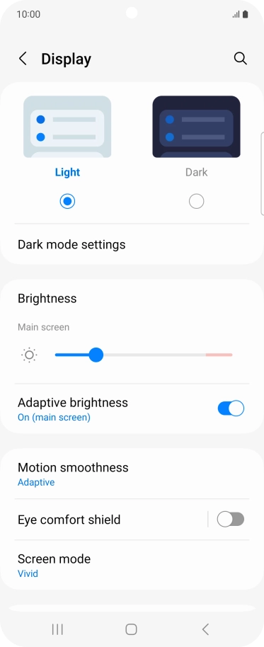 Press the indicator next to 
