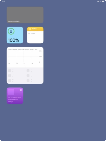 Press and hold the required widget until a pop-up menu is displayed.