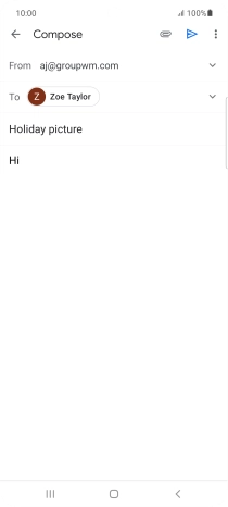 Write the required text and press the send icon.