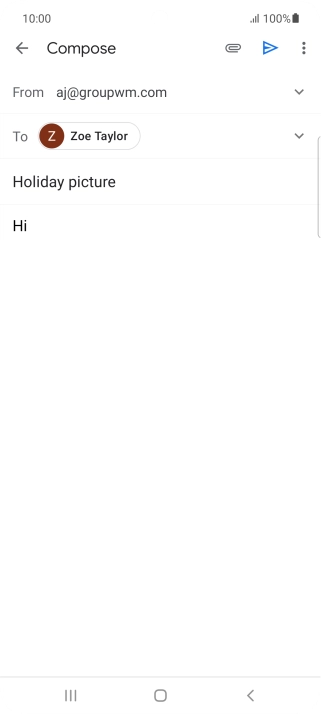 Write the required text and press the send icon.