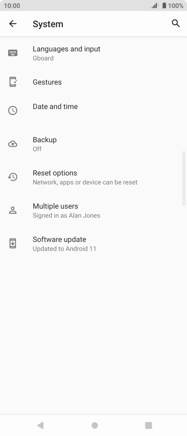 Press Reset options. Press Reset options.