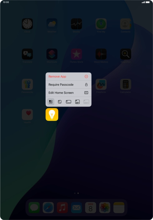 Press Remove App.
