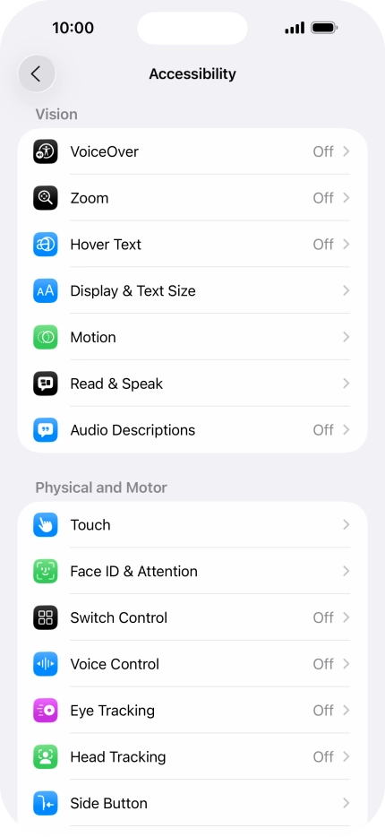 Press Display & Text Size.
