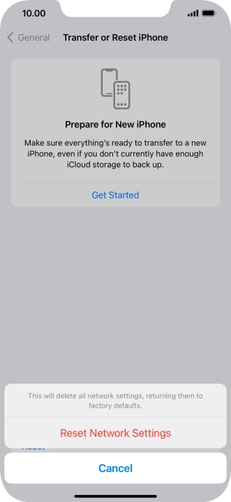 Press Reset Network Settings. Press Reset Network Settings.