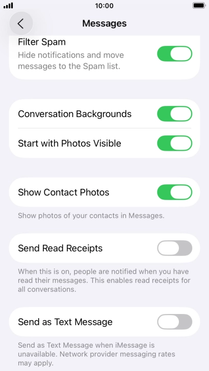Press the indicator next to 