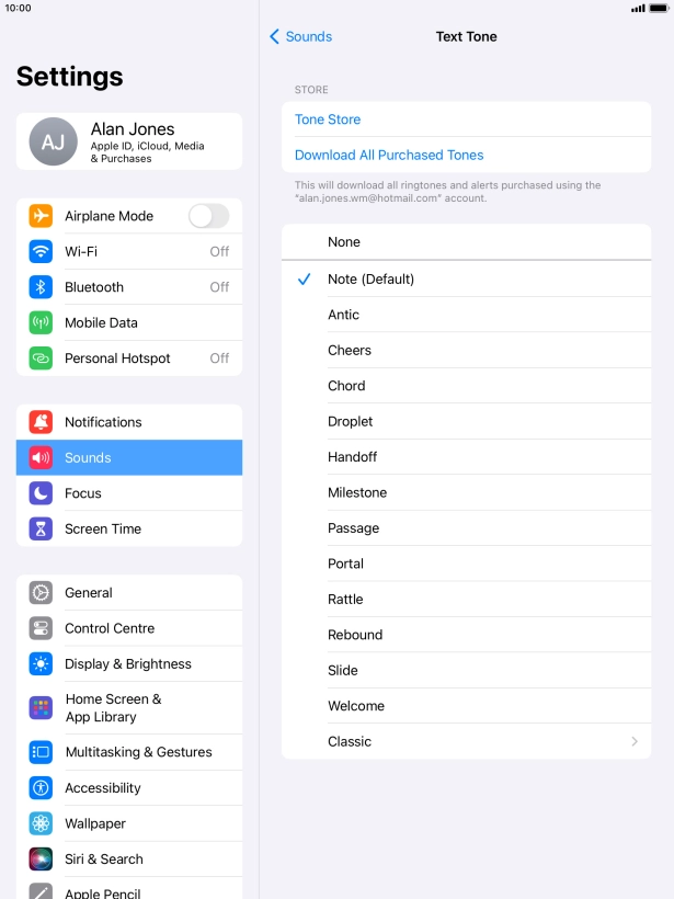 Press the required message tones to hear them.