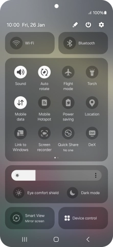 Press the sound mode icon the necessary number of times to turn silent mode on or off.
