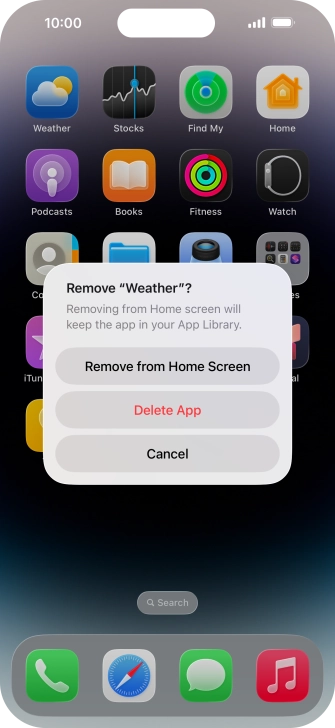 Press Delete App.