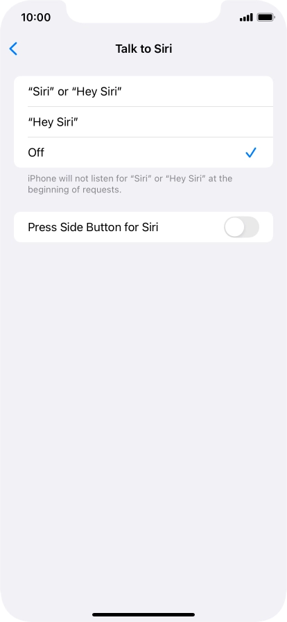 Press the indicator next to 
