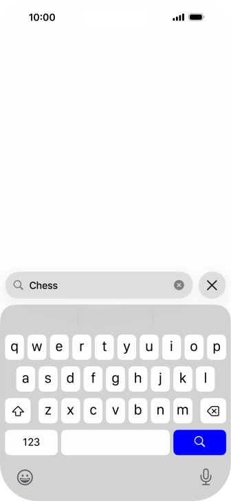 Press the search icon. Press the search icon.
