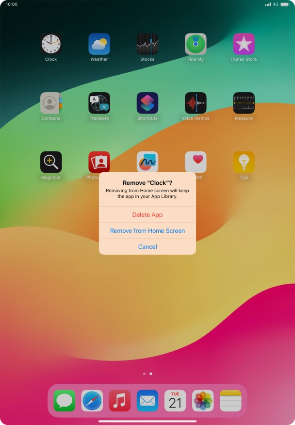 Press Delete App. Press Delete App.