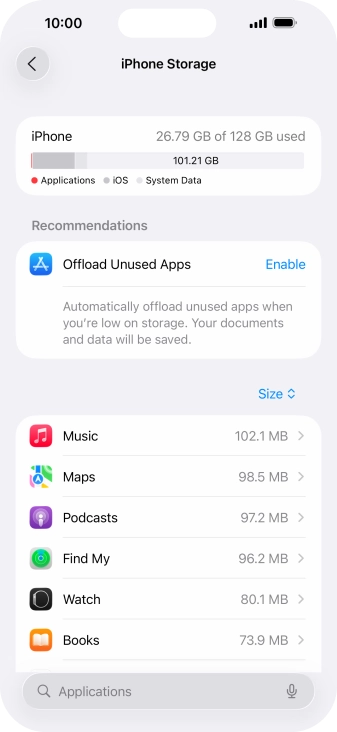 Press the required app. Press the required app.