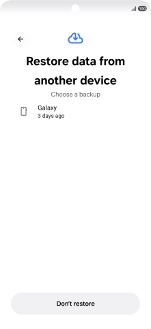 Press the required backup and your phone restores the content of the selected backup. Subsequently, follow the instructions on the screen to set up your phone and prepare it for use. Press the required backup and your phone restores the content of the selected backup. Subsequently, follow the instructions on the screen to set up your phone and prepare it for use.