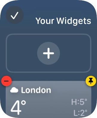 Press the add widget icon and go to the required widget. Press the add widget icon and go to the required widget.
