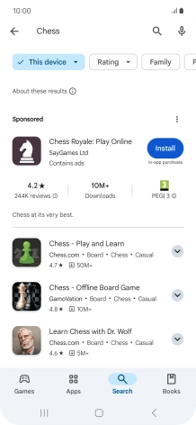 Press the required app.
