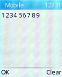 Key in the required phone number and press the Left selection key.