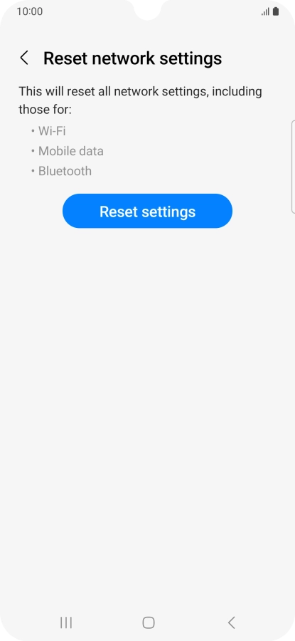 Press Reset settings.