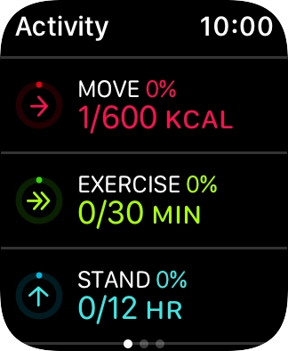 Keep sliding upwards to see the number of steps, distance and number of floors you've covered.